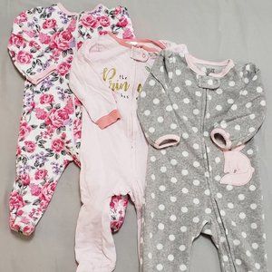Baby girl sleepers, 6-9 months